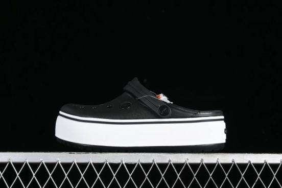 Crocs Crocband Platform Rainbow Comfortable Thick-Soled Clogs - B.D4