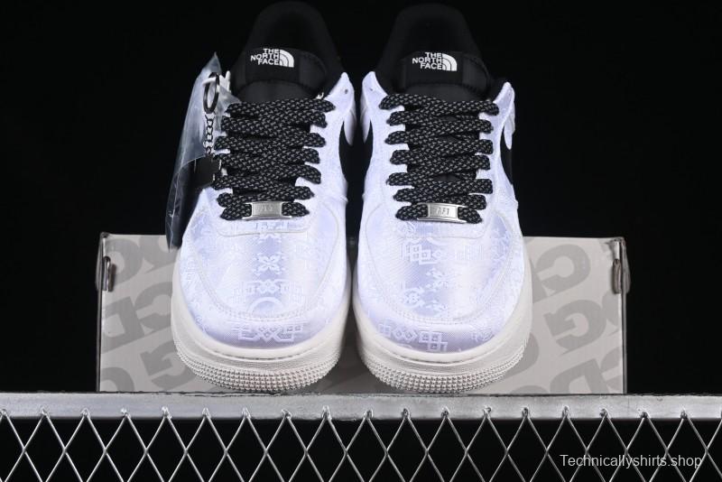 Nike Air Force 1 '07 Low North Face Edison Chen Collaboration White Silk Dual-Tone Casual Sneakers - DM6868-054
