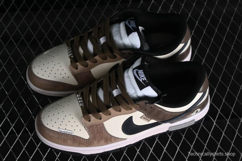 Nike Dunk Low Panda Prank Street Racing Electro Rust Distressed SB Strap Low-Top Casual Sneakers - DD1391-100