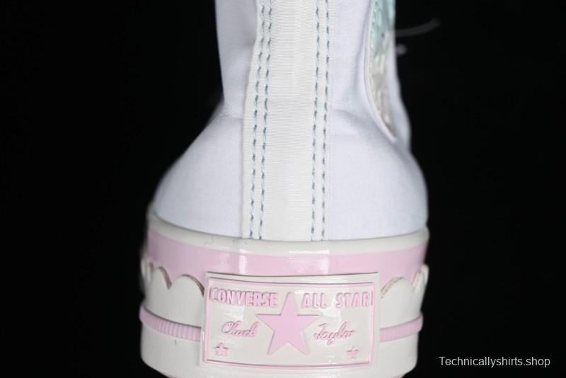 Converse Chuck 1970s Ice Cream Fun White Pink High Top Canvas Sneakers - A10947C