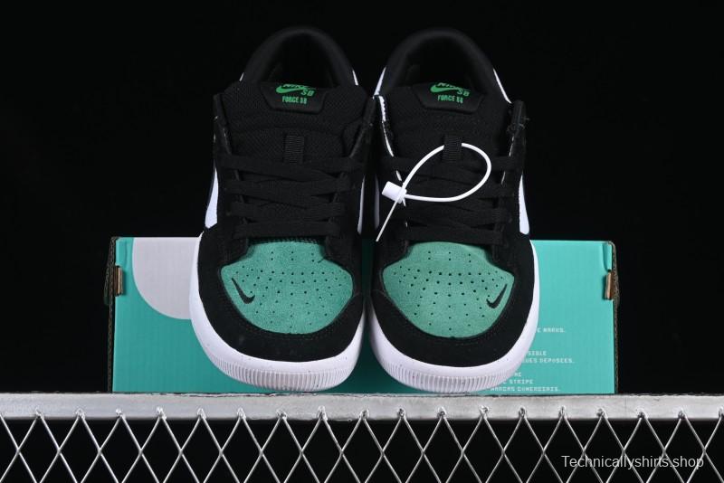 Nike SB Force 58 Low - Emerald Green, Black & White Skateboarding Shoes