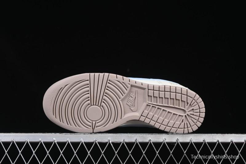 Nike Dunk Low "Pastel Panda" - Cream with Baby Blue & Pink Accents