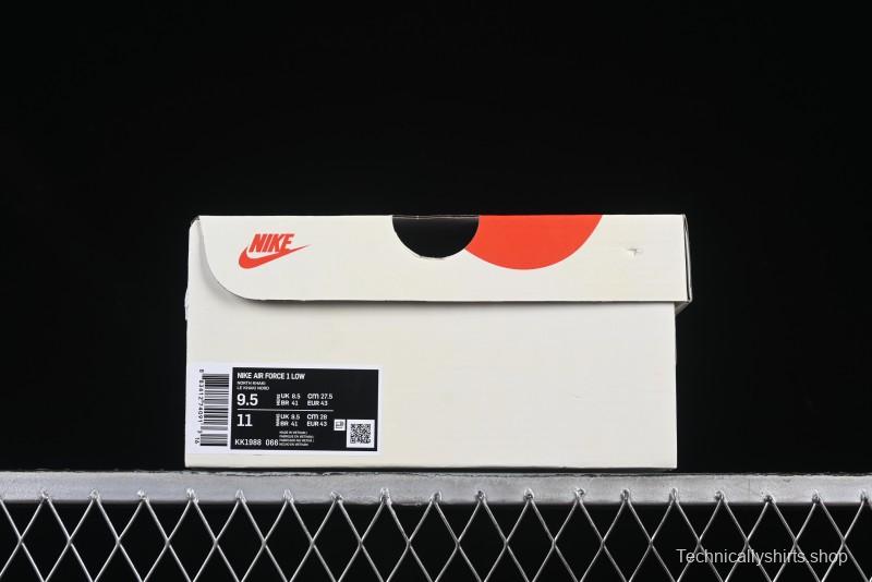 Nike Air Force 1'07 Low Dior Collaboration Red Black Zebra Print Casual Sneakers - KK1988-066