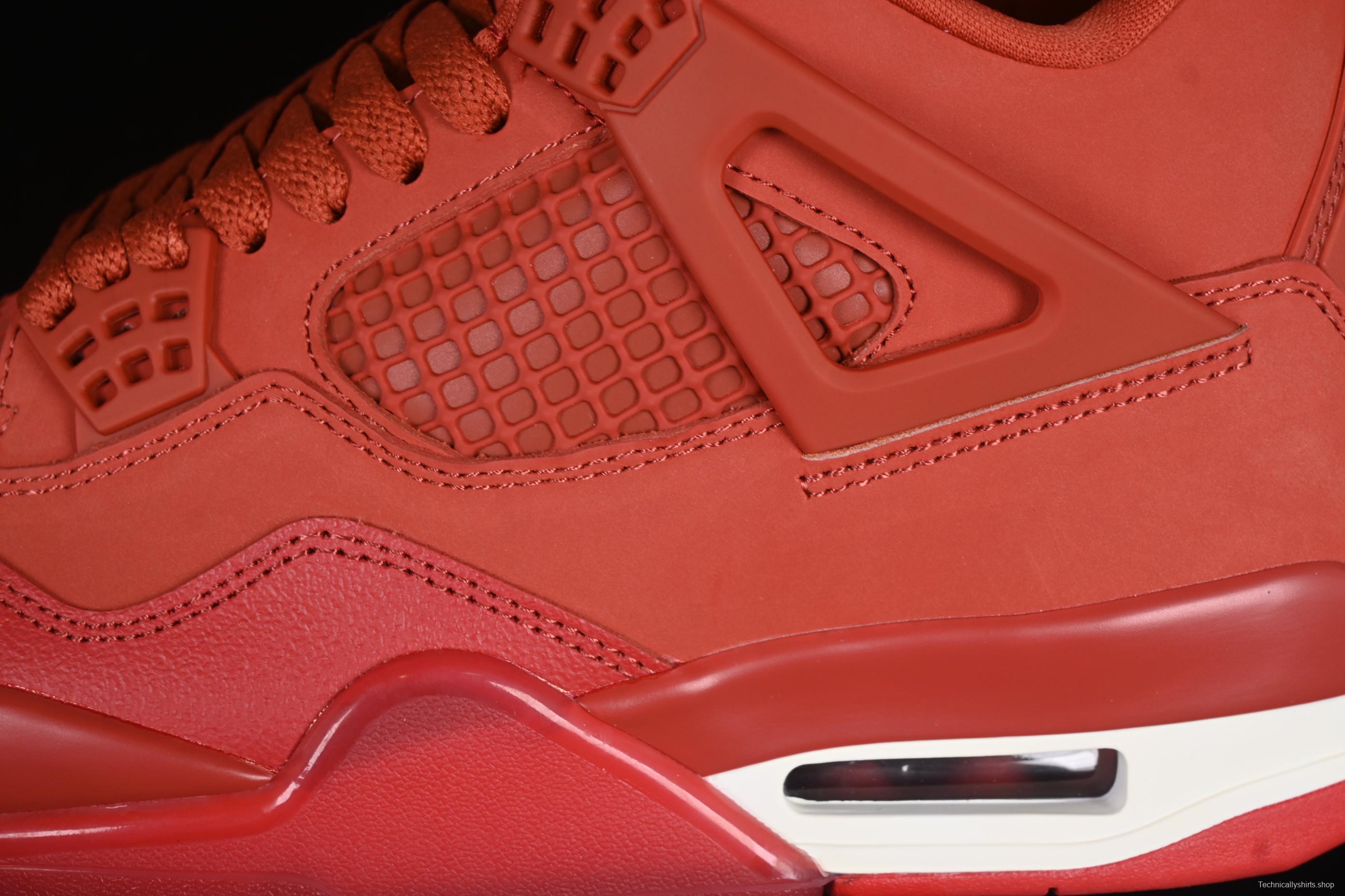 Nike Air Jordan 4 Retro OG "Brick By Brick" High-Top Sneakers with Suede and Leather Upper - HF4340-800