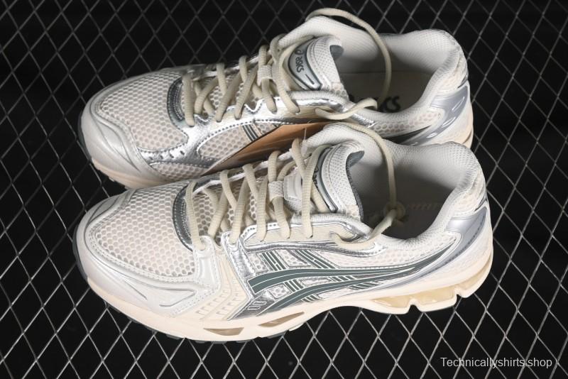 Asics Gel-Kayano 14 Running Shoes with Engineered Elastic Double-Layer Knit Upper and 3D Visible GEL Cushioning - 1201A019-200