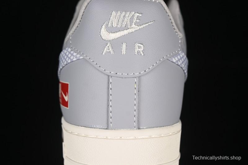 Nike Air Force 1 '07 Low Supreme Collaboration Light Grey Gum Casual Sneakers - KK1988-075