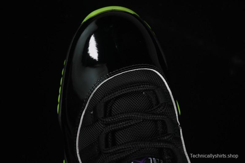 Nike Air Jordan 11 Retro CT8012-003 Basketball Shoes in Black & Guacamole Green
