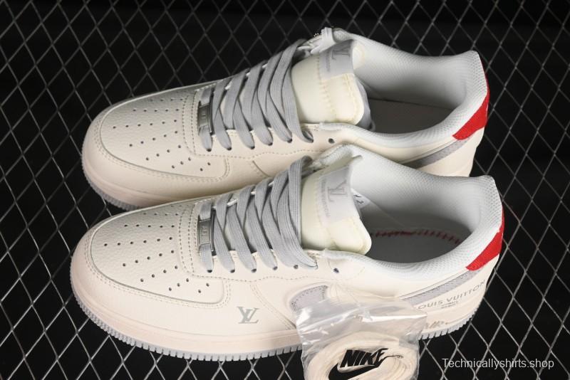 Nike Air Force 1 '07 Low LV Collaboration Grey Denim Swoosh Casual Sneakers - XX3168-135