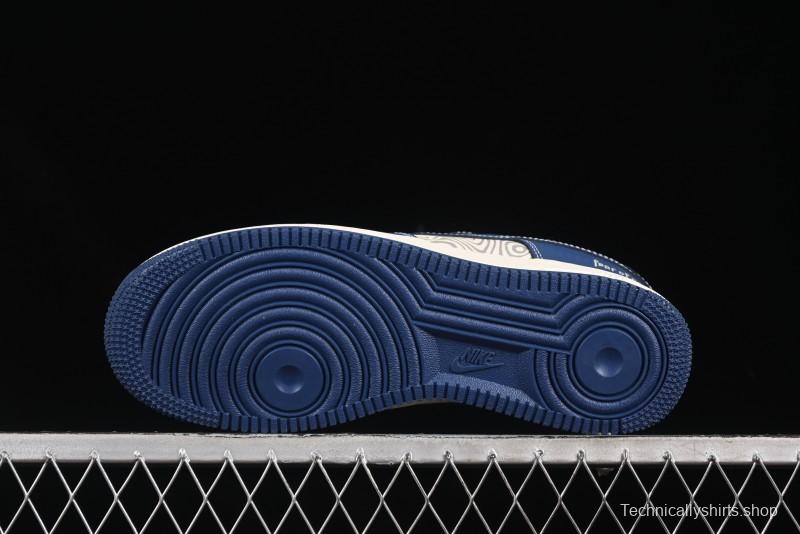 Nike Air Force 1'07 Low FOG Collaboration Beige Blue Ripple Casual Sneakers - KK1988-079