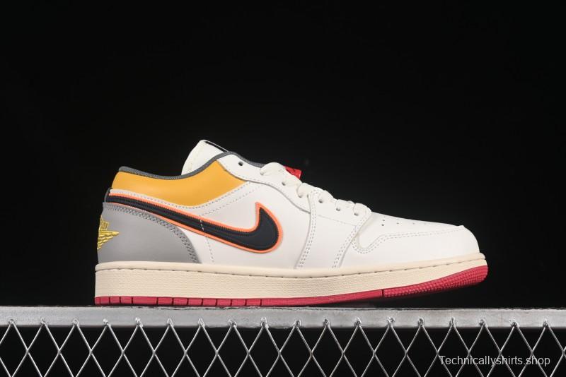 Nike Air Jordan 1 Low AJ1 Mismatched Swoosh Casual Sneakers - HV4511-133