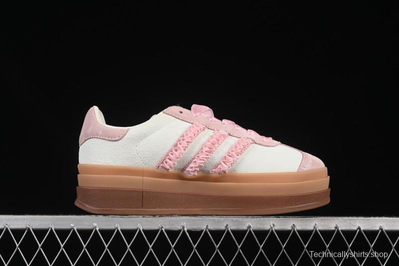 Adidas Originals Gazelle Bold JR8374 Collaboration Low-Top Sneakers with Thick Sole for Slip Resistance and Durability - JR8374