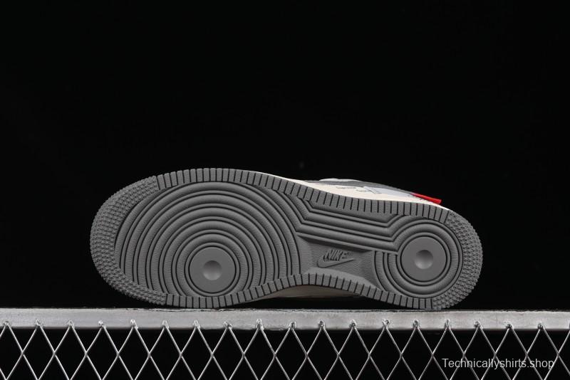 Nike Air Force 1'07 Low The North Face Collaboration Grey Multi-Tone Casual Sneakers - JJ2508-715