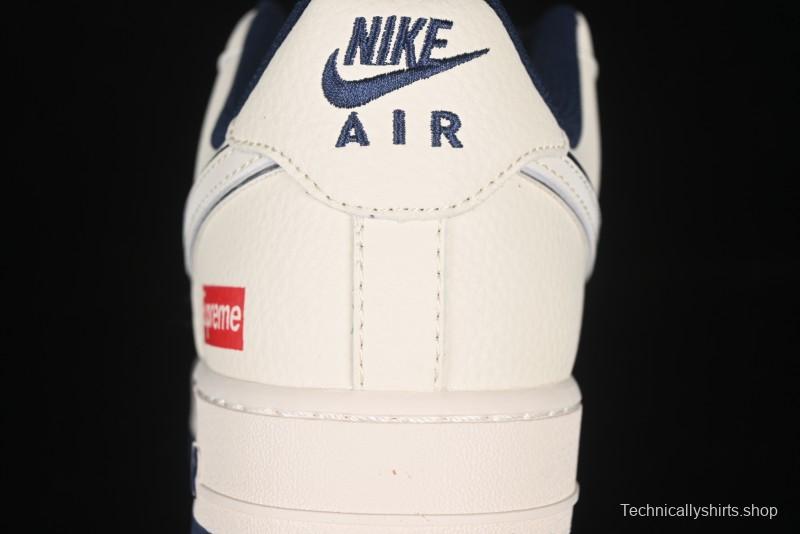 Nike Air Force 1 '07 Low Supreme Collaboration Light Blue Edge Casual Sneakers - HH7518-057