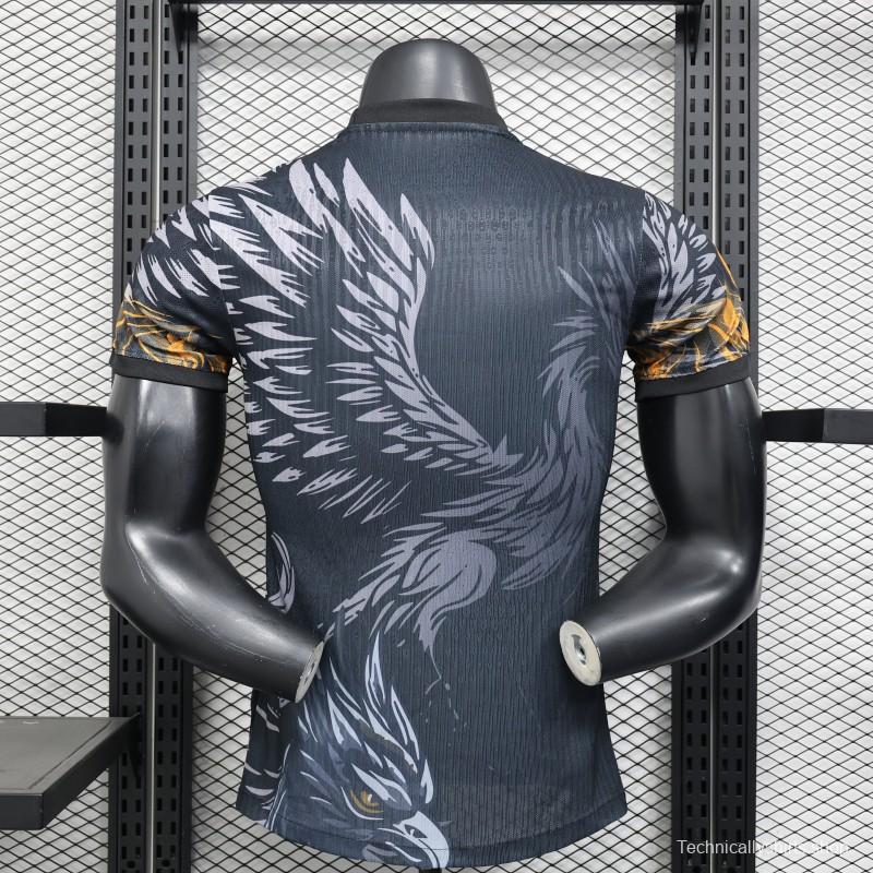 Player Version 25/26 Liverpool Dark Grey with Golden Phoenix Pattern Jersey