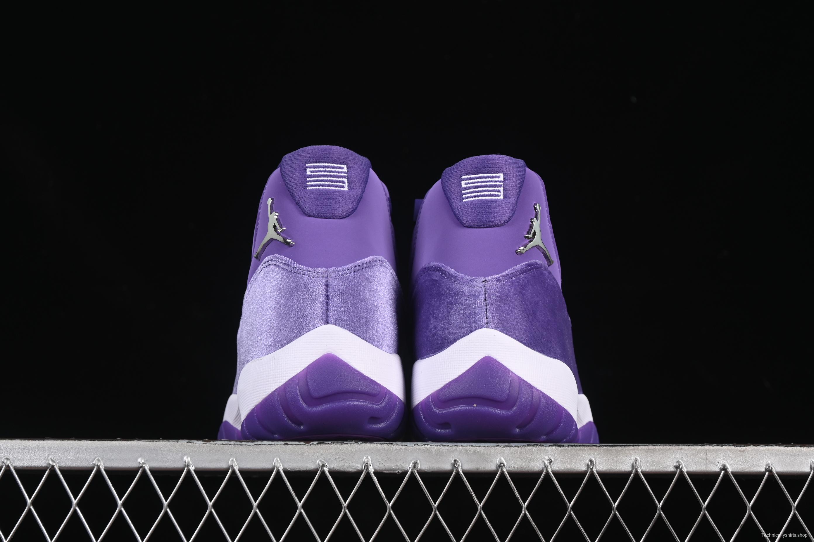 Nike Air Jordan 11 Retro CT8012-555 Basketball Shoes in Lavender Corduroy