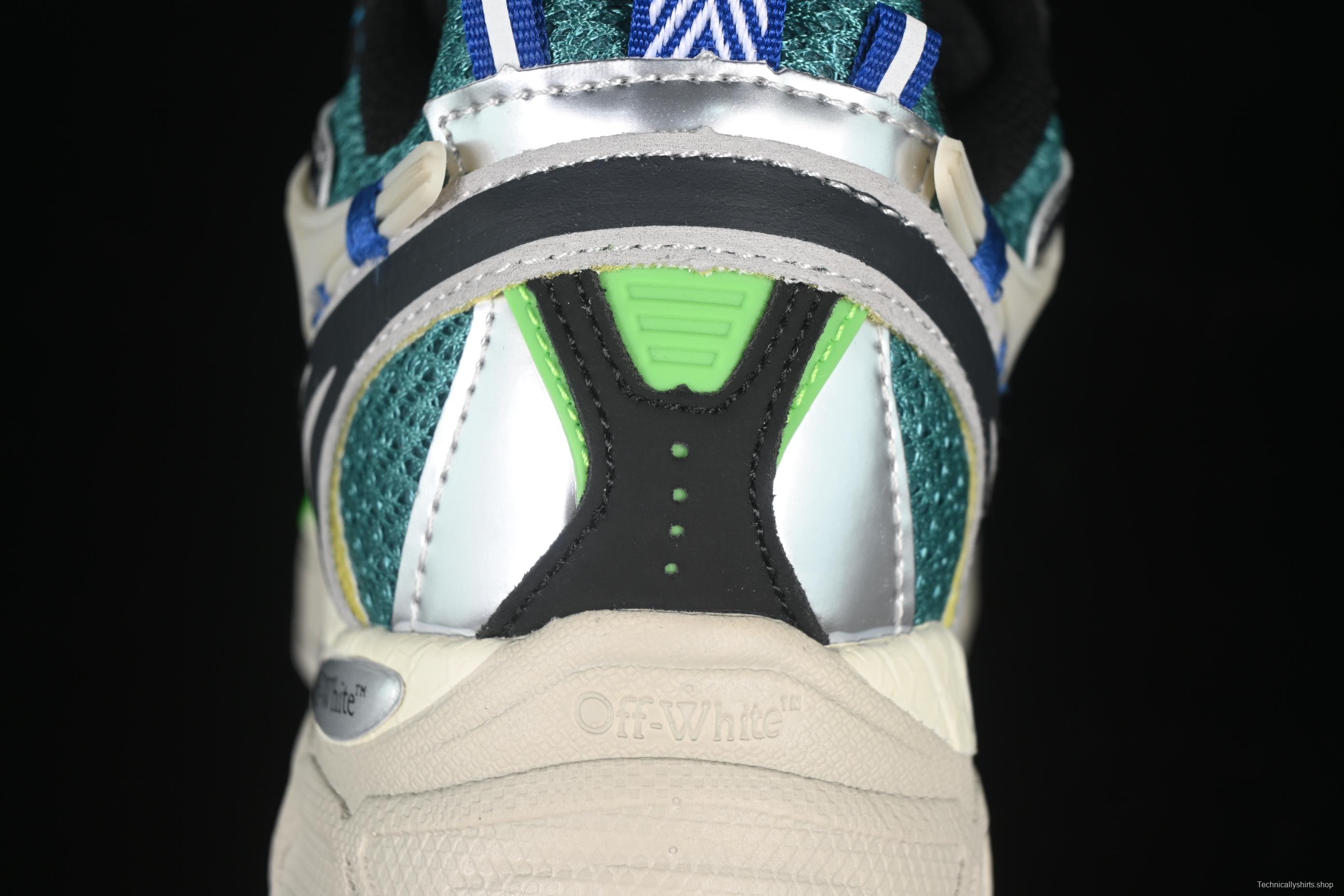 Off-White Be Right Low-Top Lifestyle Sneakers in Grey Green - C.D4