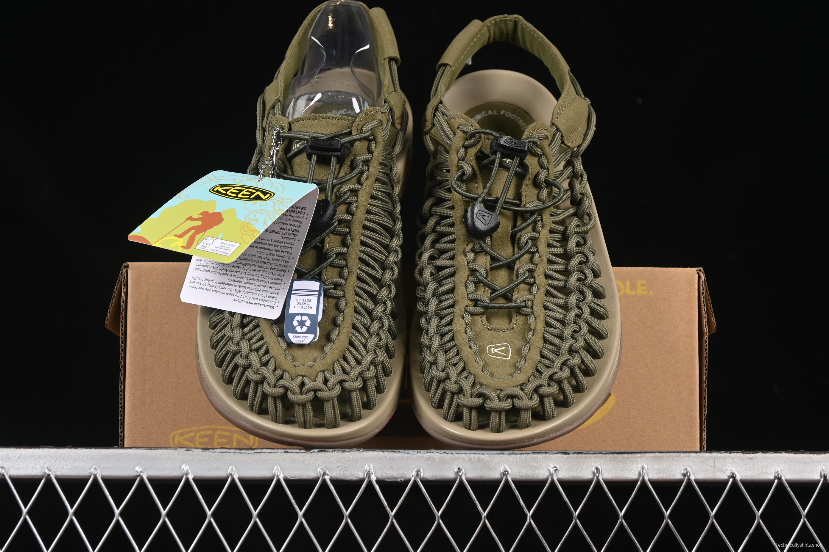 Keen Uneek Flat-M Woven Elastic Strap Casual Outdoor Water Sandals - 1014097