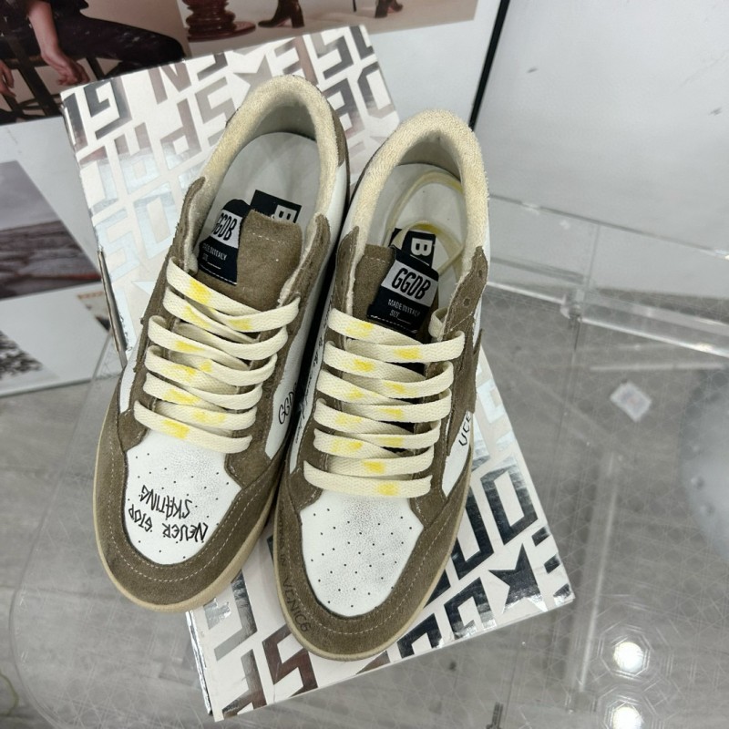 2024 Unisex GGDB White Olive Suede Leather Sneakers MJ00260