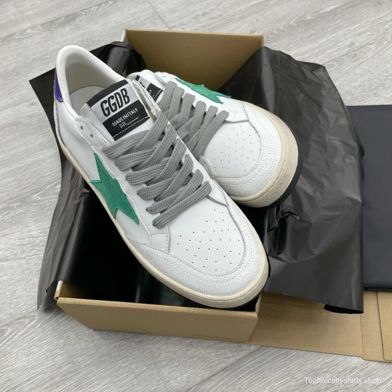 2024 Unisex GGDB White Green Purple Leather Sneakers MJ00260