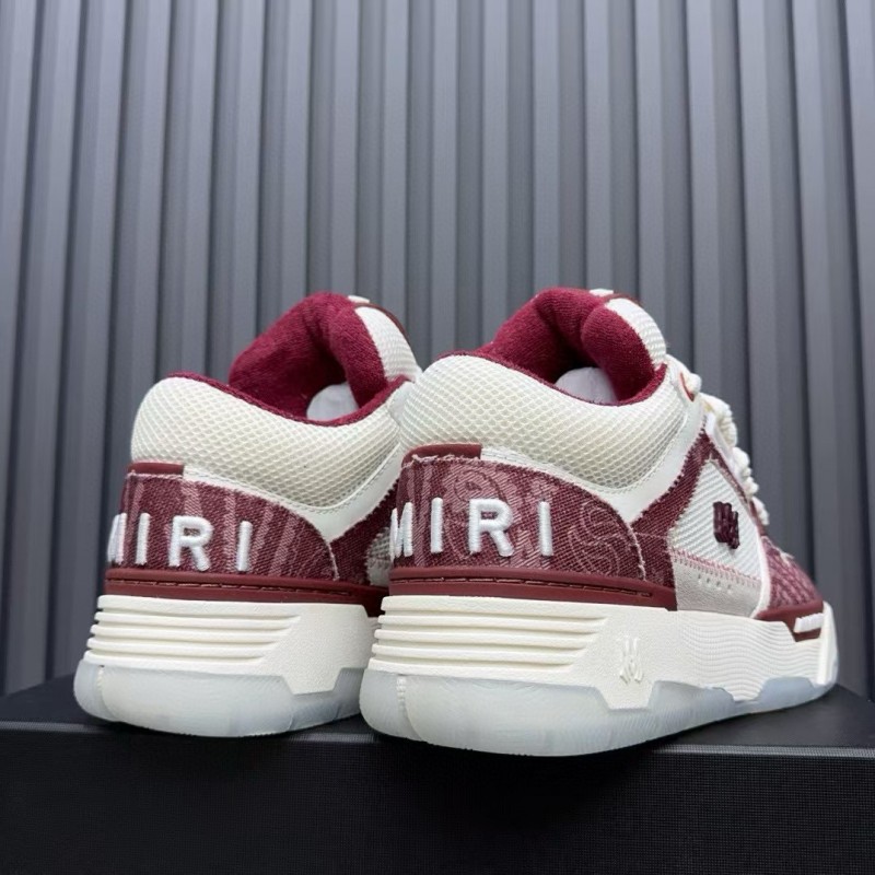 2024 Unisex Amiri White Red Leather Sneaker MJ00360