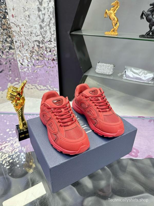 2024 Unisex Dior Red Mesh Technology Fabric B30 Sneakers Collaboration MJ00330