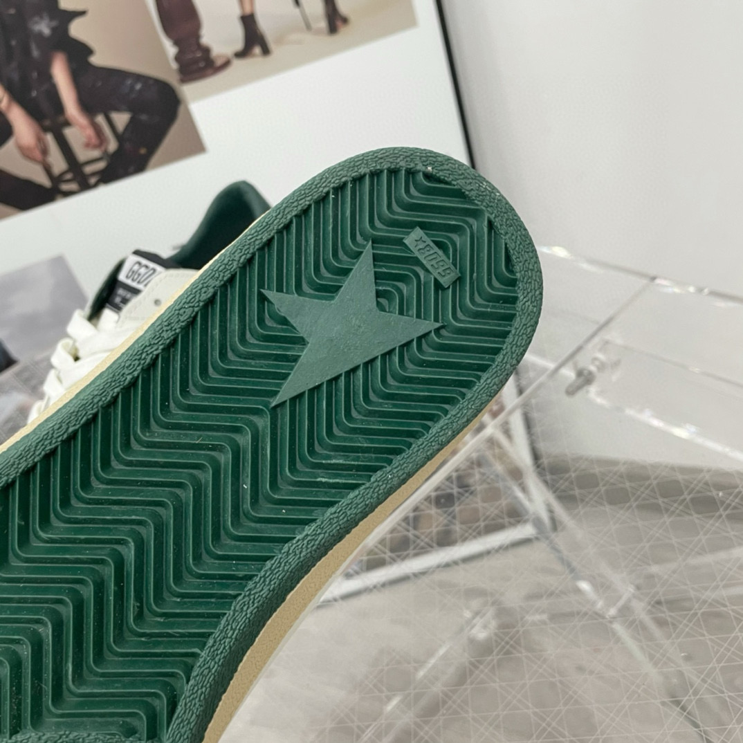 2024 Unisex GGDB White Green Leather Sneakers MJ00260