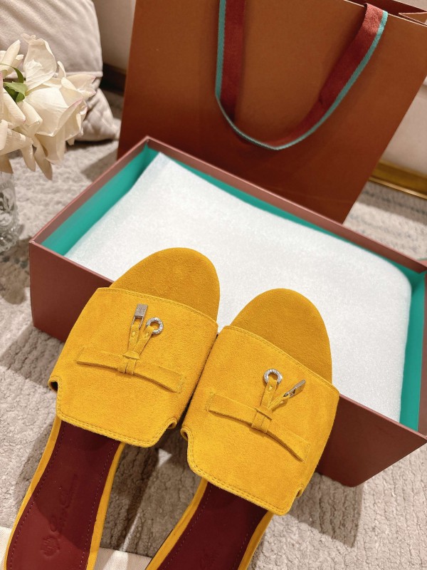 2025 Women LP Yellow Suede Slippers LY00000
