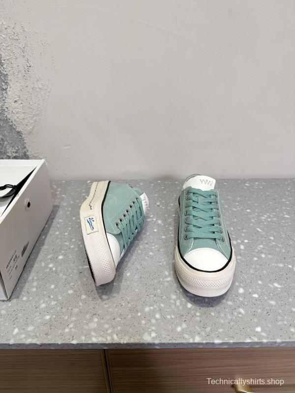 2025 Women VISVIM Green Canvas Sneakers