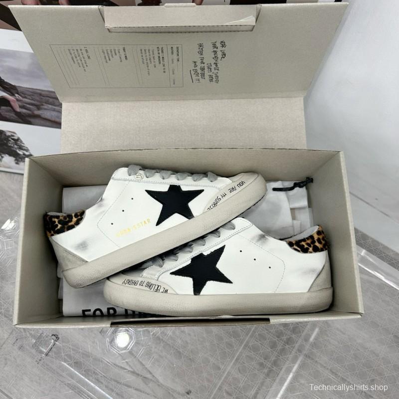 2025 Women GGDB White Black Leather Sneakers LY00360