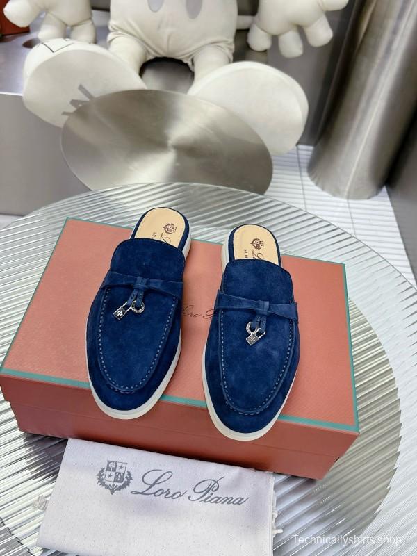 2024 Slippers LP Blue Suede Loafers