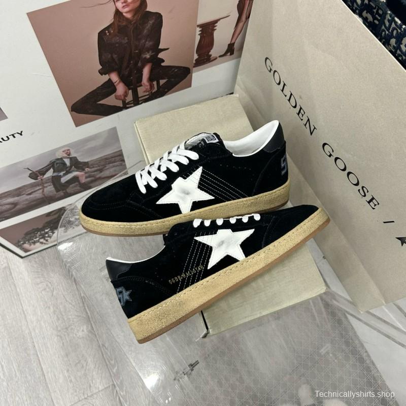 2024 Unisex GGDB Black White Suede Low Top Sneakers MJ00260