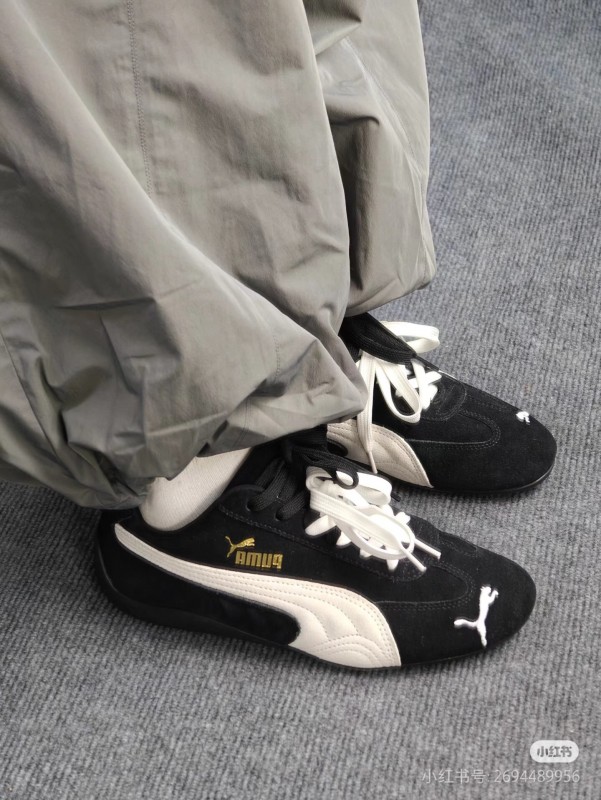 2025 Men Puma Black White Suede Sneakers KFY00260