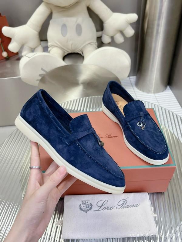 2024 Men LP Navy Suede Loafers