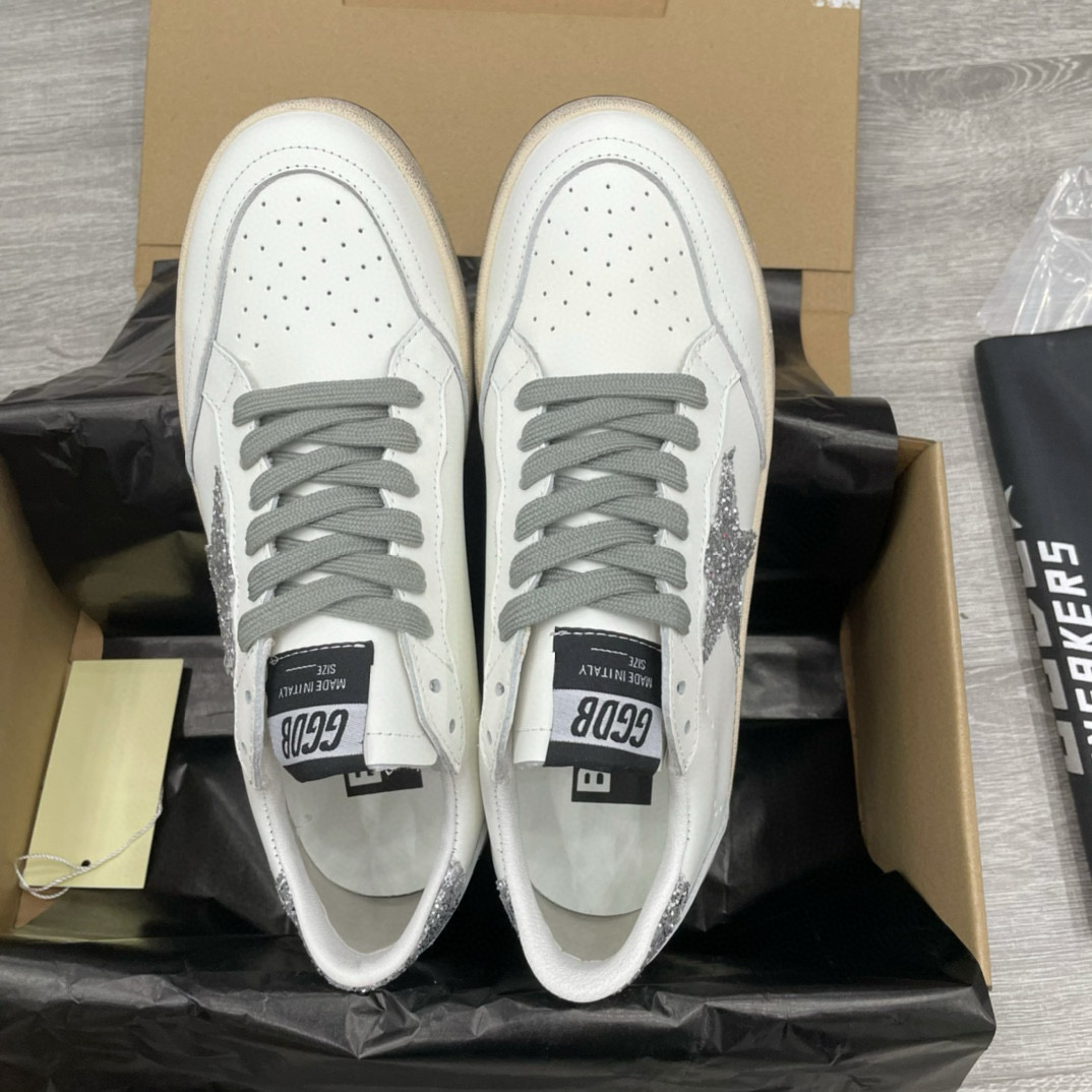 2024 Unisex GGDB White Grey Leather Sneakers MJ00260