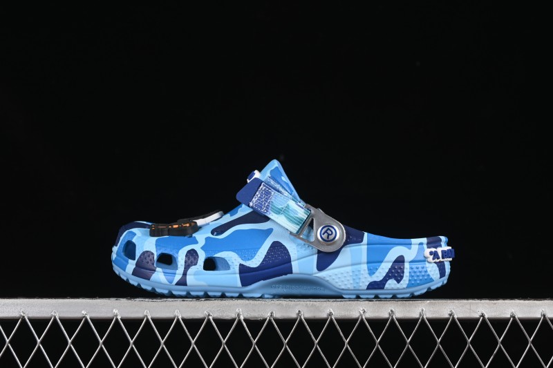 Bape x Crocs Classic Clog Camouflage Print Comfortable Versatile Clogs - B.D4