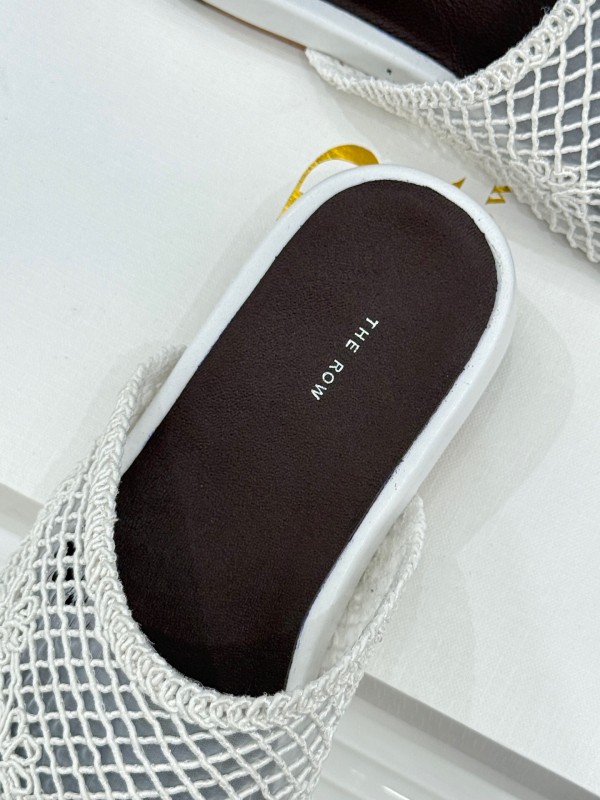 2025 Women Yves Saint Laurent White Mesh Slippers KFY00260