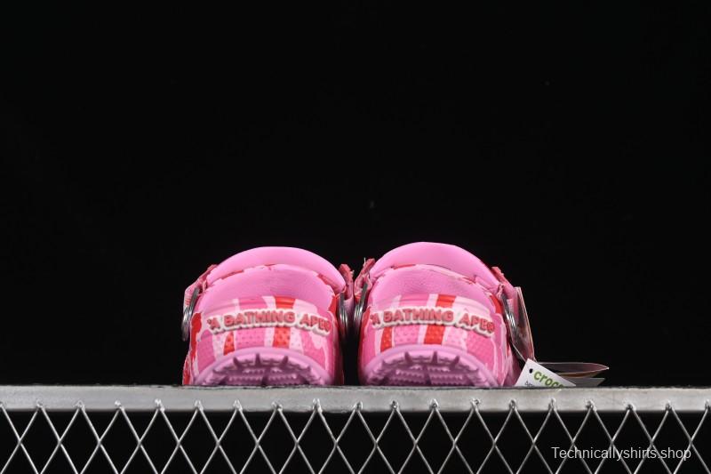 Bape x Crocs Classic Clog Camo Print Comfortable Versatile Clogs - B.D4