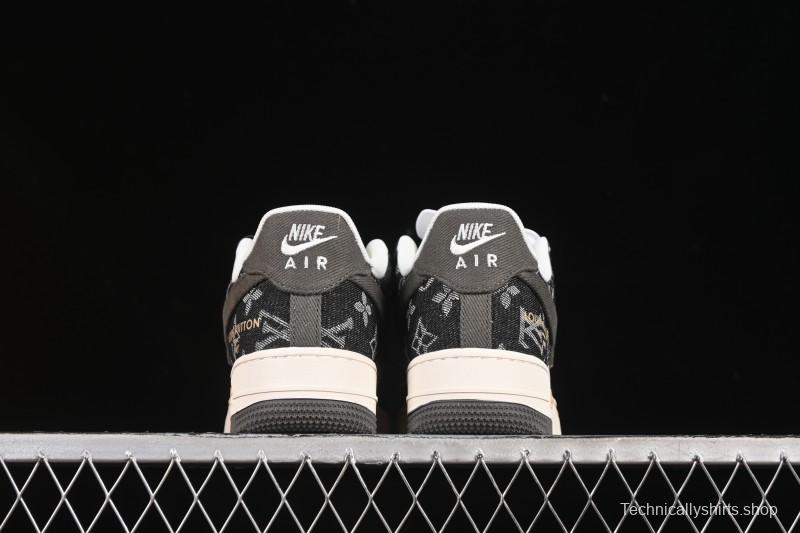 Nike Air Force 1 '07 Low LV Collaboration Black Gold Casual Sneakers - JJ2508-703
