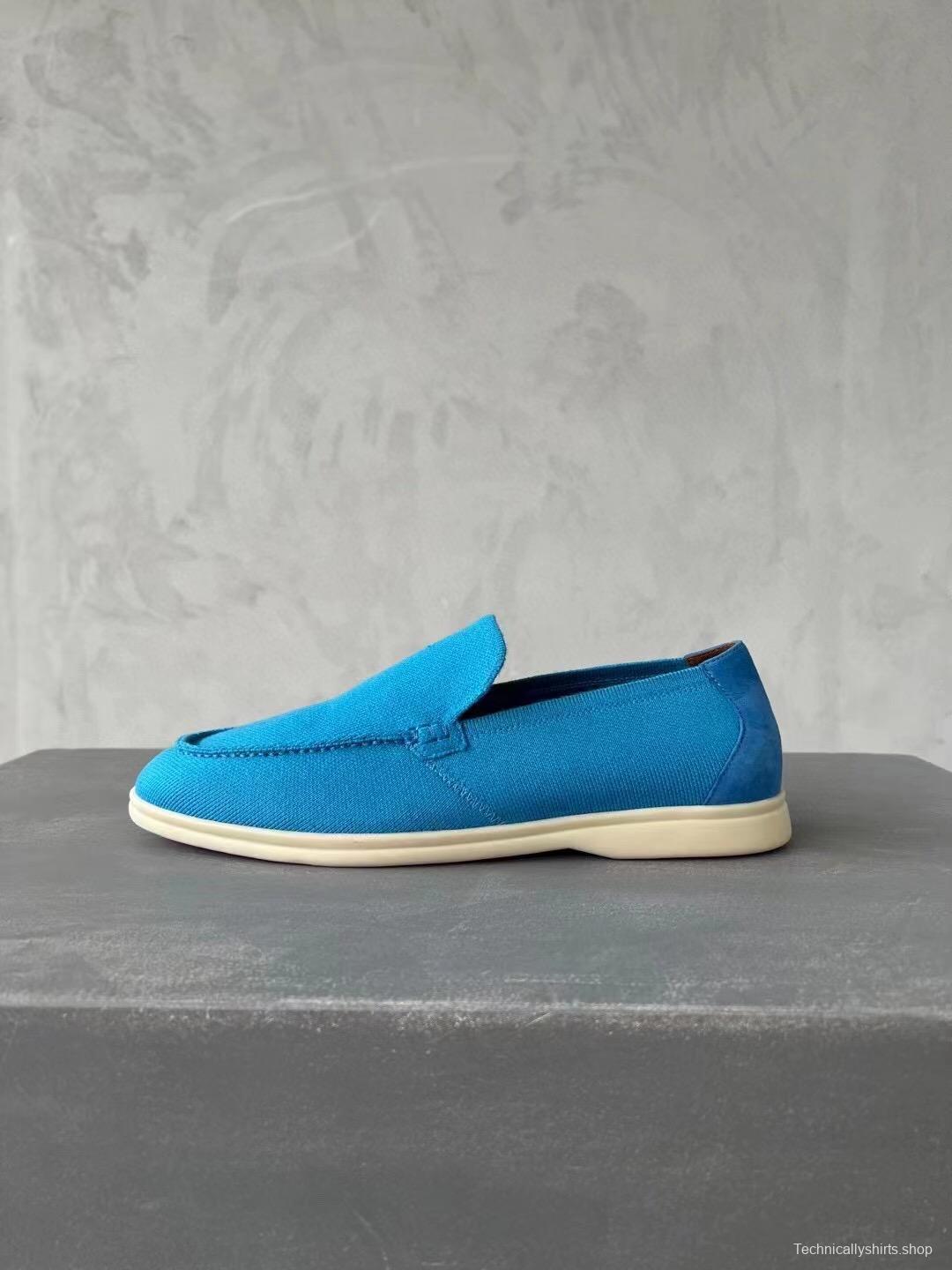 2025 Unisex Le Parmentier Blue Wool Blend Loafers AS00280