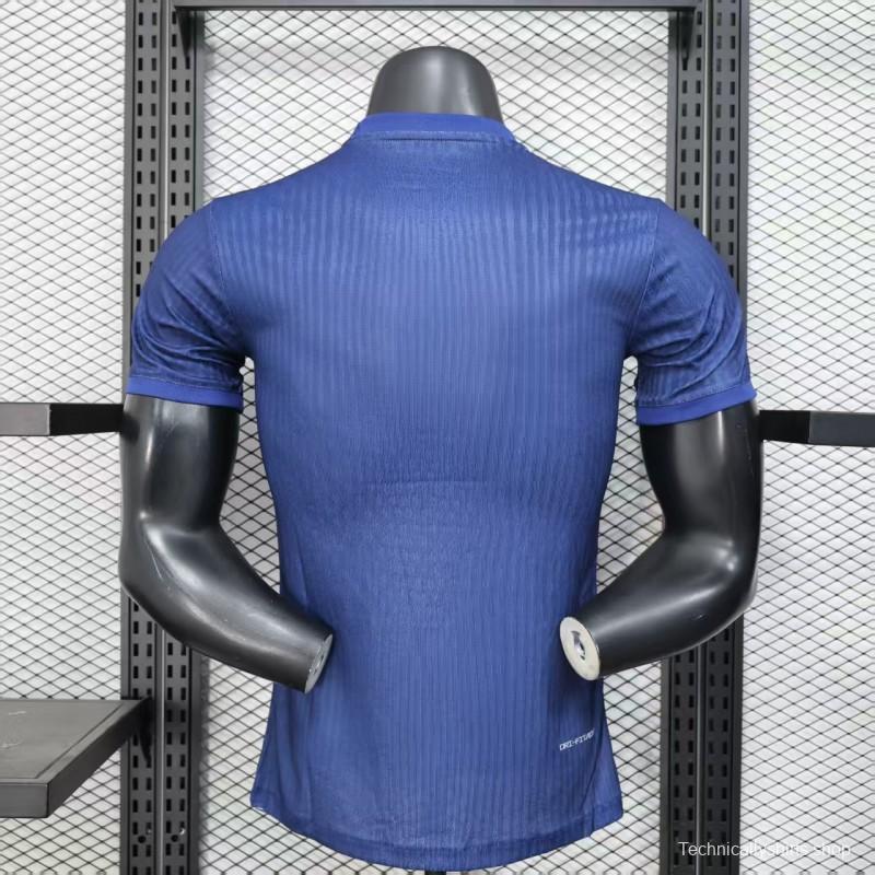 Player Version 25/26 Barcelona Blue with Red and Light Blue Diagonal Stripe Jersey