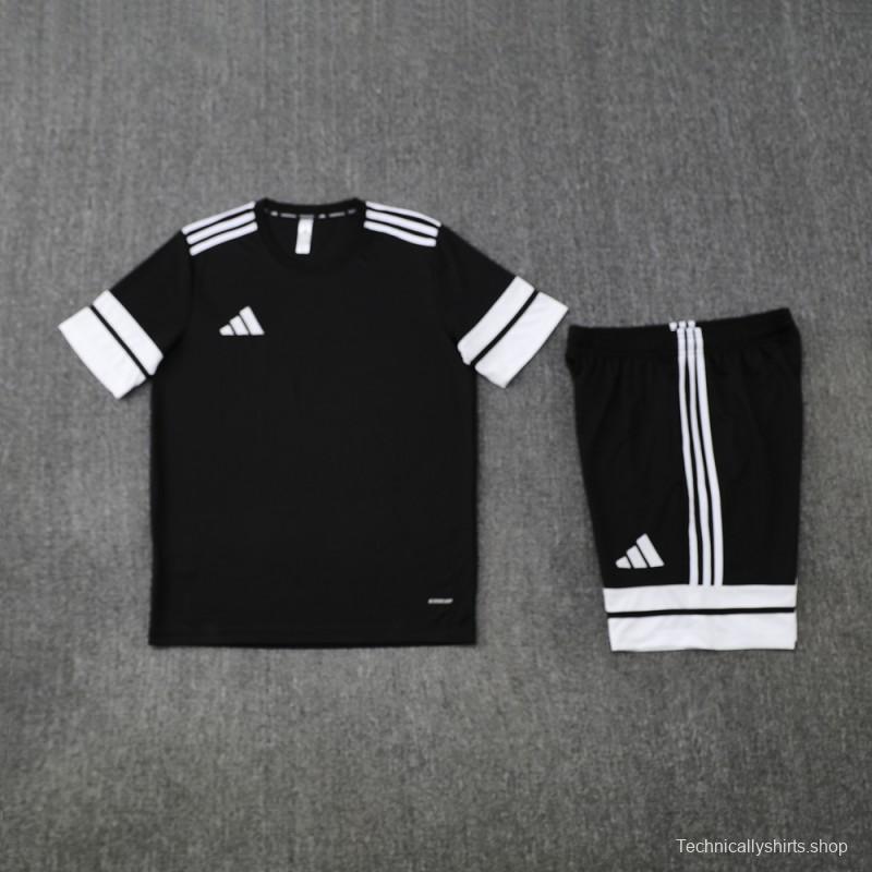 2025 Adidas Black Short Sleeve Jersey+Shorts