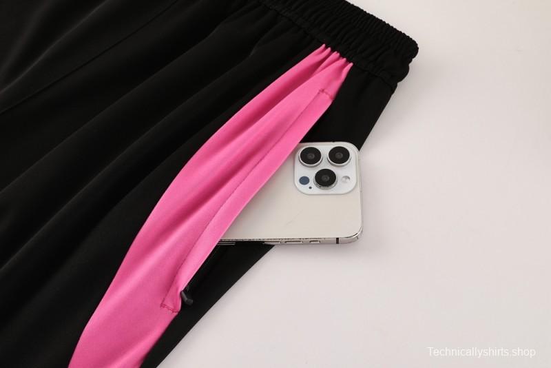 2025 Adidas Orange & Black with Leopard Print Pattern Half Zipper Jacket +Long Pants