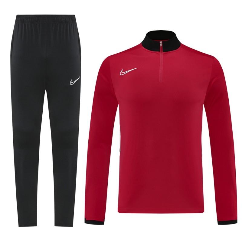 2025 Nike Red Full Hoodie Zipper Jacket +Long Pants