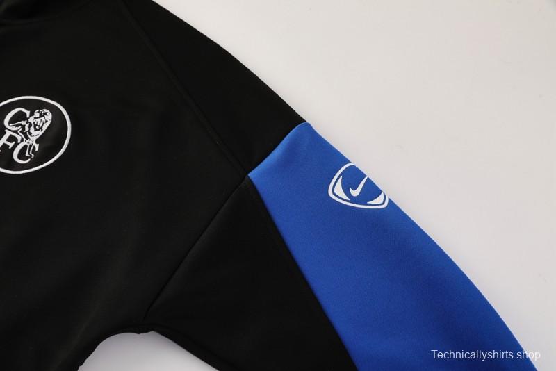 25/26 Chelsea Black/Blue Full Zipper Jacket +Long Pants