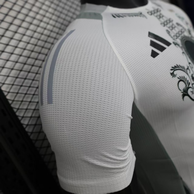 Player Version 2025 Algeria White with Traditional Pattern Jersey