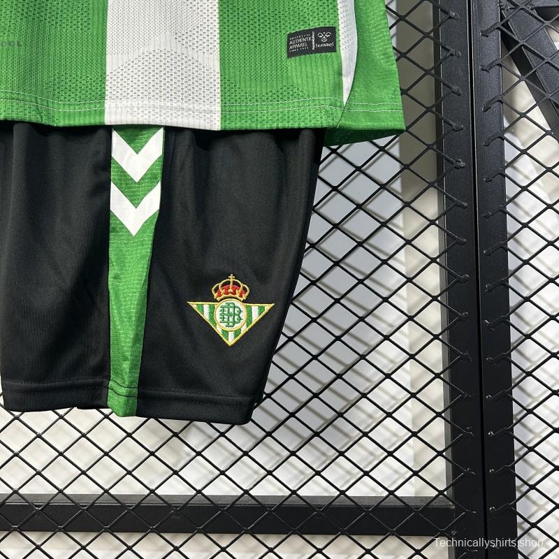 25/26 Kids Real Betis Home Size 16-28 Jersey