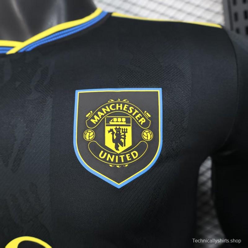 Player Version 25/26 Manchester United Third Black Long Sleeve Jersey
