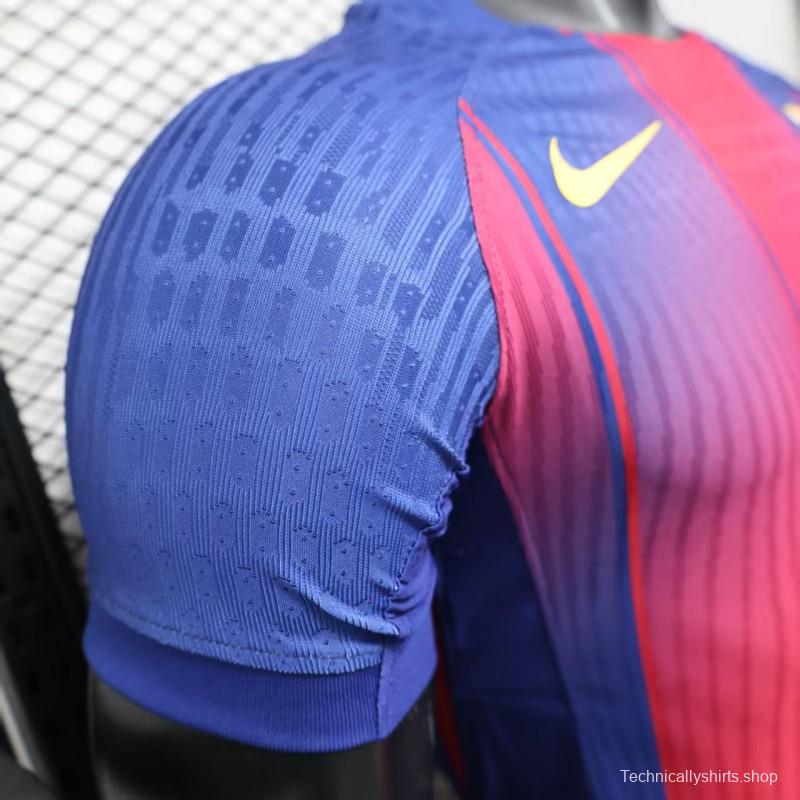 Player Version 25/26 Barcelona Home Jersey Without Sponsor