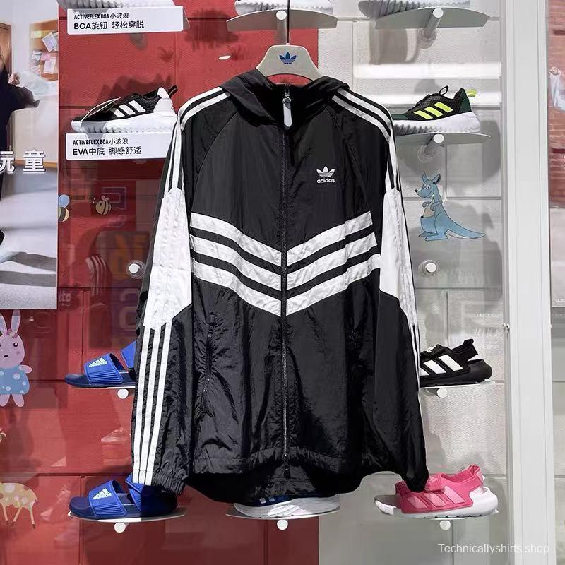 2025 Adidas Original Navy/Green White Windbreaker