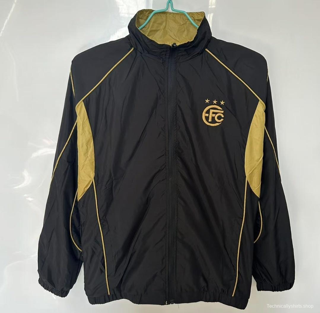 25/26 Equipo FC Reversible Golden/Black Reversible  Windbreaker